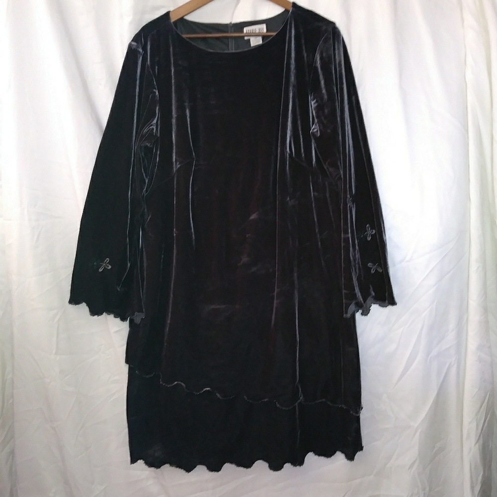 Velvet Dress Robbie Bee 18w STRETCH Easy Wear